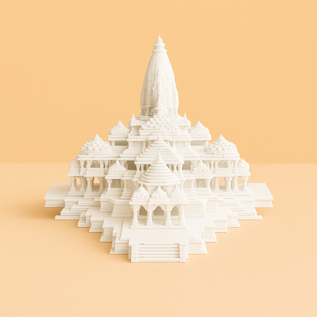Ram Mandir 3D Model – Intricately Detailed Architectural Replica