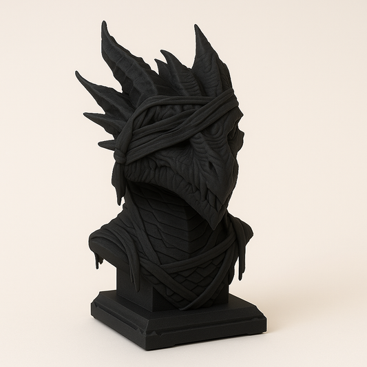 Dragon Warrior Bust – Premium 3D Printed Sculpture