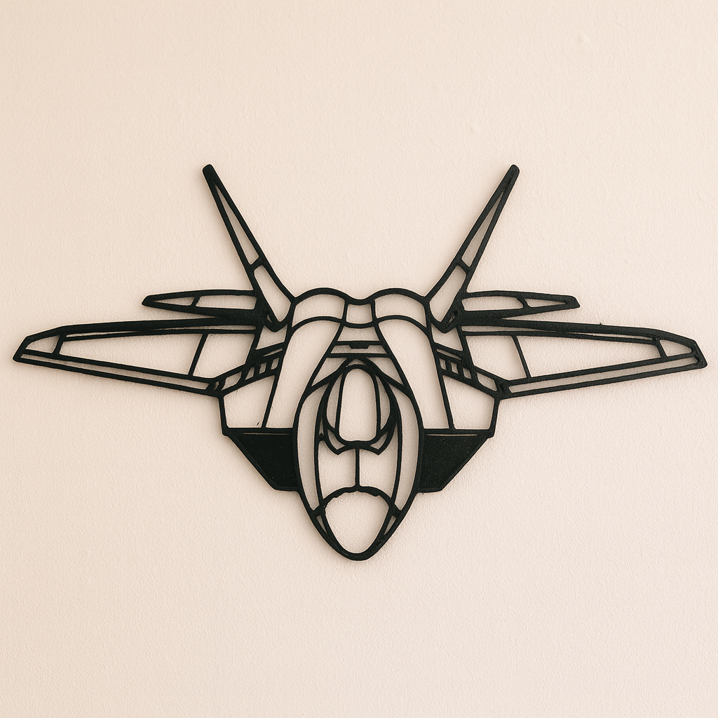 F-22 Raptor Line Art Wall Decor