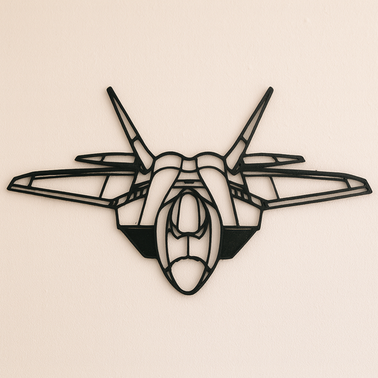 F-22 Raptor Line Art Wall Decor